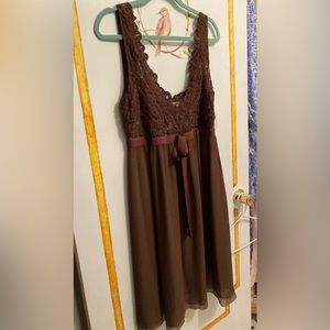 Intuitions Battenberg Lace and Silk Dress SZ 12 - NWT